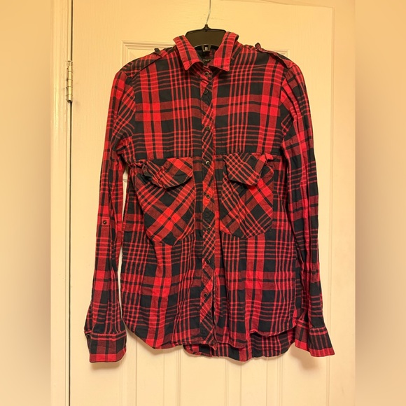 Dex Tops - Red and Black Plaid Dex Shirt